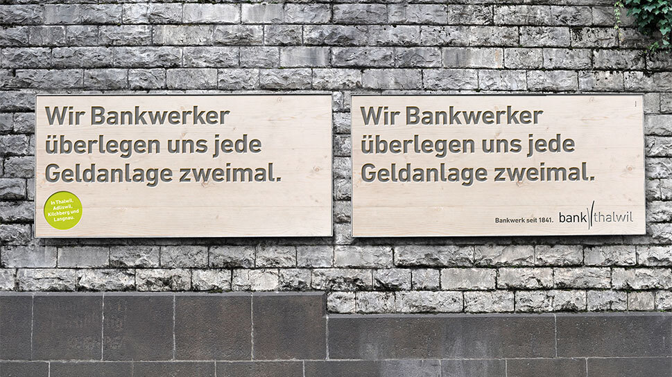 Kampagnen-Sujet «Wir Bankwerker»