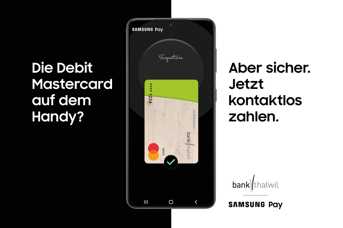 Keyvisual Bank Thalwil Samsung Pay